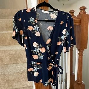 Floral Wrap Shirt